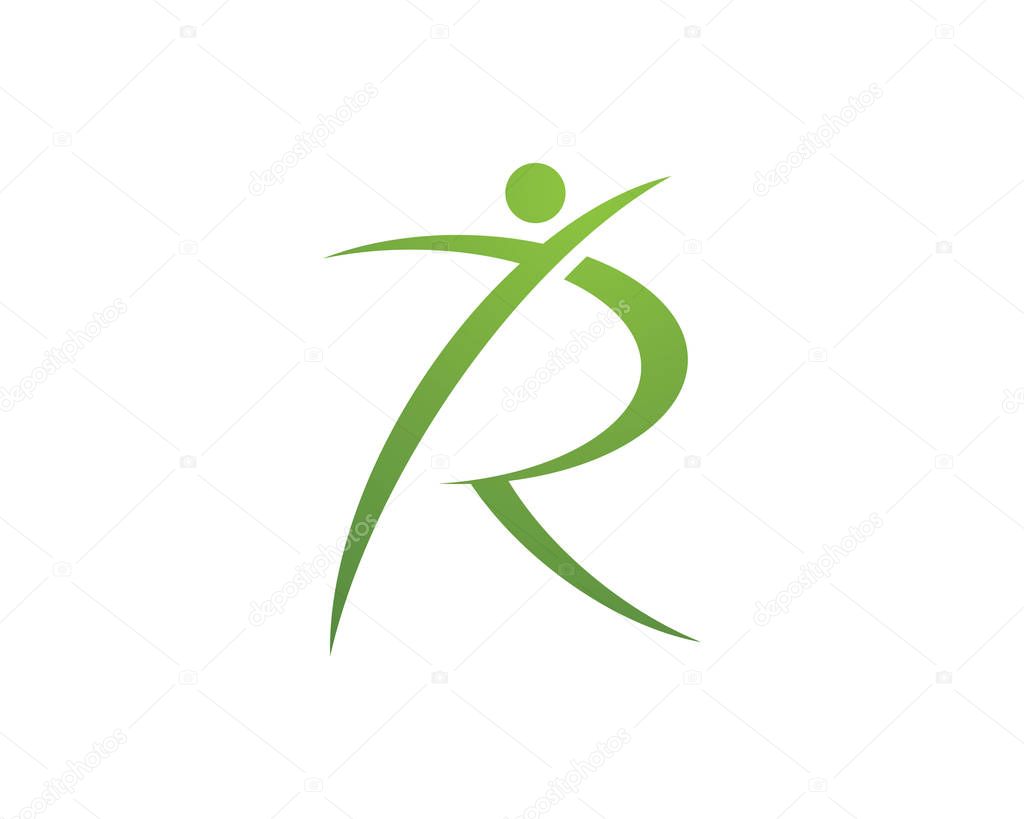 Fun people Healthy Life Logo template vector icon
