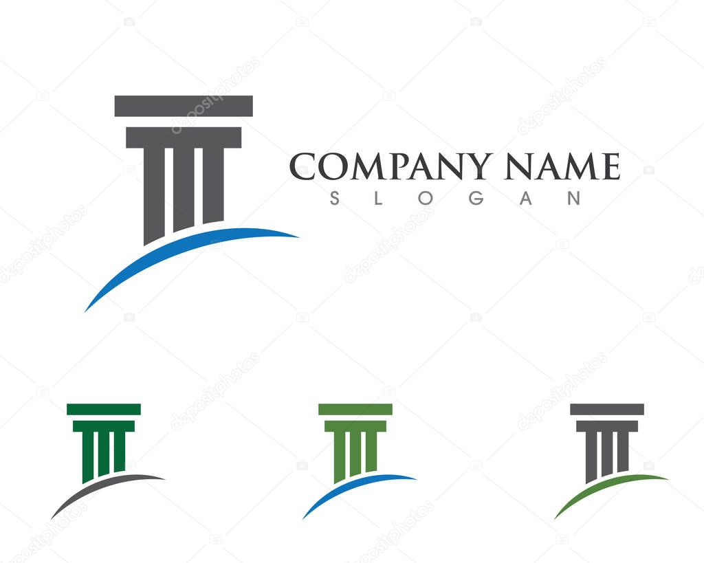 Column Logo Template vector icon illustration