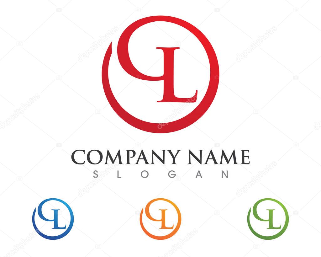 GL logo home vector template