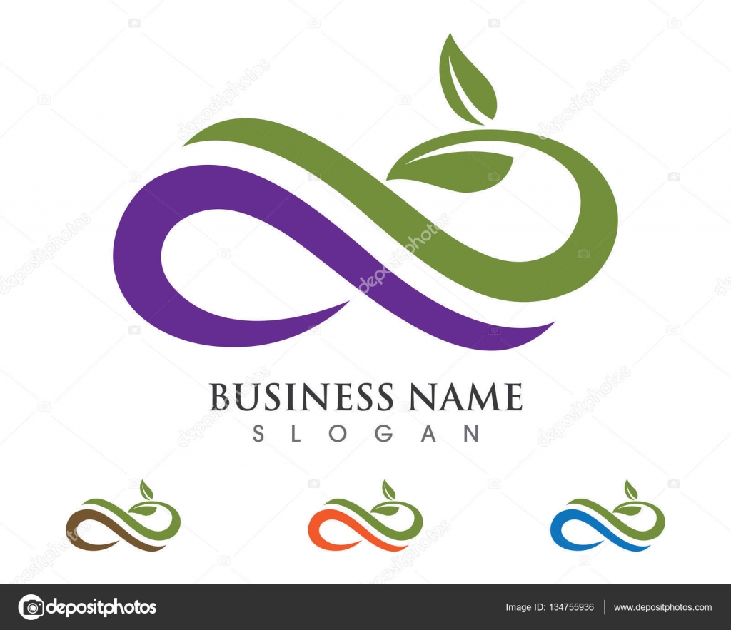 Logotipo e símbolos de folhas infinitas Stock Vector by ©elaelo 134755936
