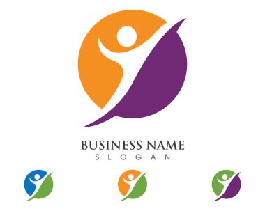 İnsanlar topluluk ve sağlık logosu bakım