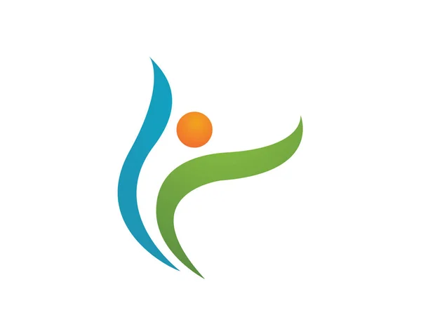 Άτομα φροντίδας λογότυπο Κοινότητα και την υγειονομική περίθαλψη — Διανυσματικό Αρχείο