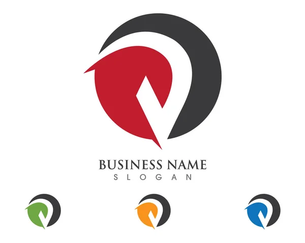 D Brief Logo Geschäftsvorlage Vektorsymbol — Stockvektor