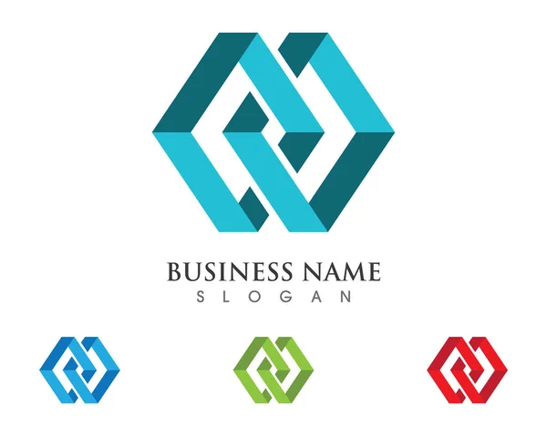 Logo de finanzas empresariales y plantilla de símbolos — Vector de stock