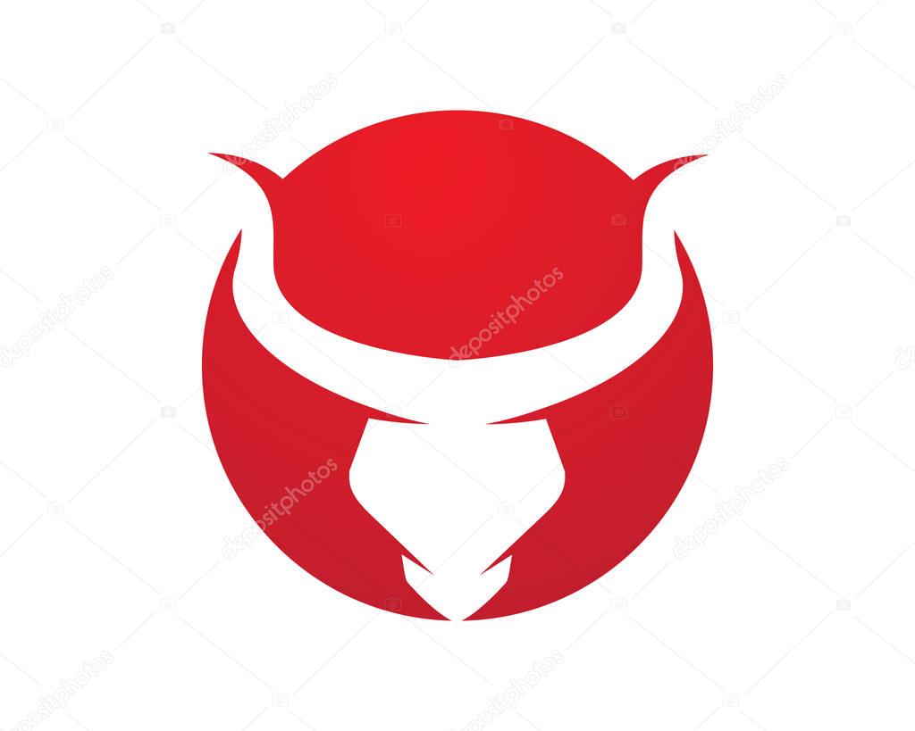 Red Bull Taurus Logo Template vector icon illustration