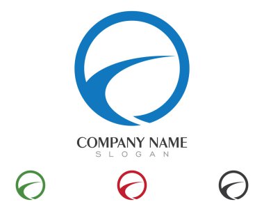 Su dalgası logo şablonu