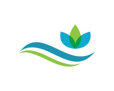 Dalga suyu logo şablonu