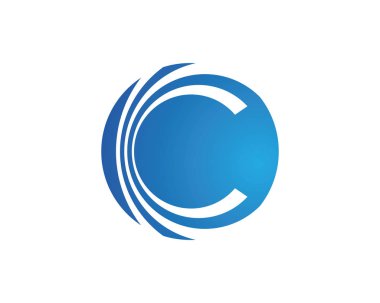 C harfi logo şablonu