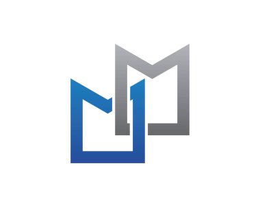 M harfi logo şablonu