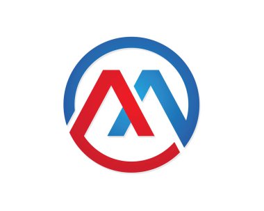 M harfi logo şablonu