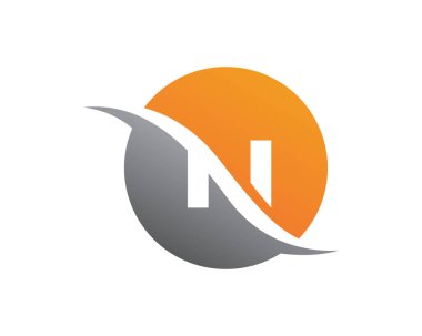 N Harfi Logo Şablonu