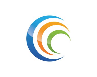 Su Dalgası Simgesi Logo Şablonu