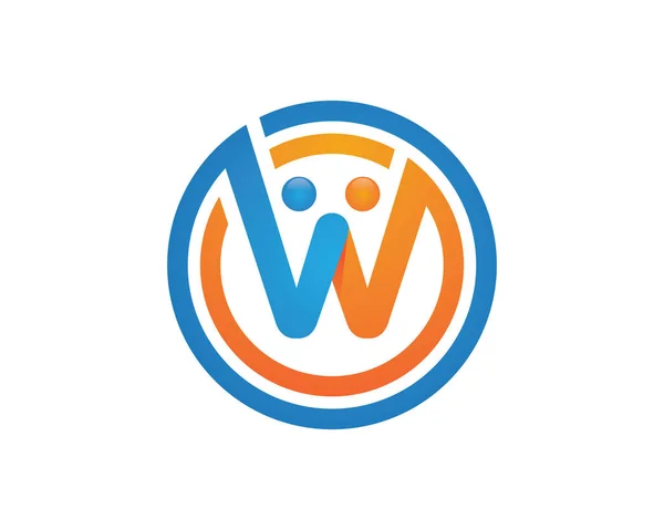W лист логотип — стоковий вектор