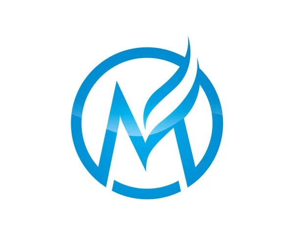 M Carta Logo Negocio — Vector de stock