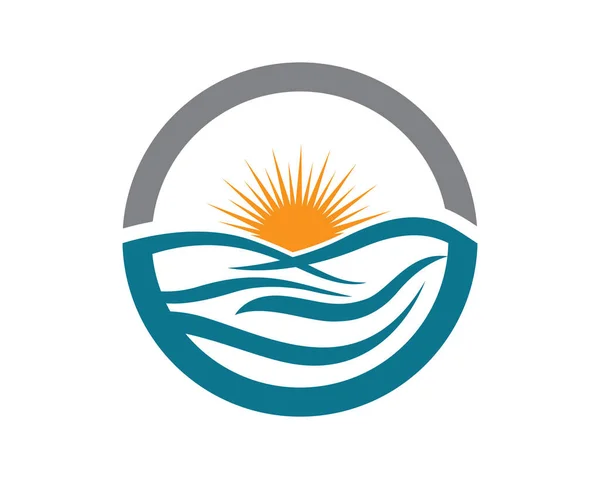 Sun logo šablona — Stockový vektor
