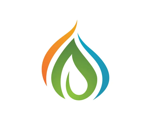 Plantilla de logotipo de agua ola — Vector de stock