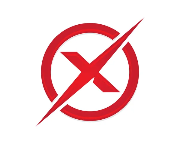 X Carta Logo Plantilla — Archivo Imágenes Vectoriales