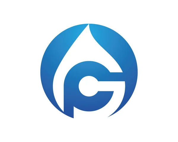 Шаблон логотипа C — стоковый вектор