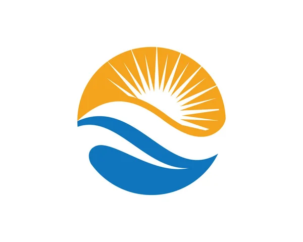 Sun-logotypen mall — Stock vektor