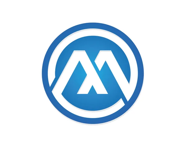 Modelo de logotipo da letra M — Vetor de Stock