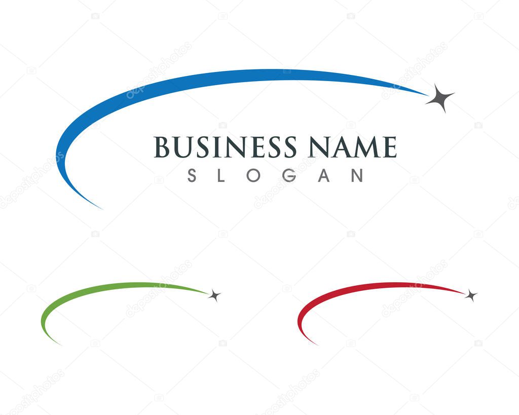 Red and blue Star falcon Logo Template vector icon
