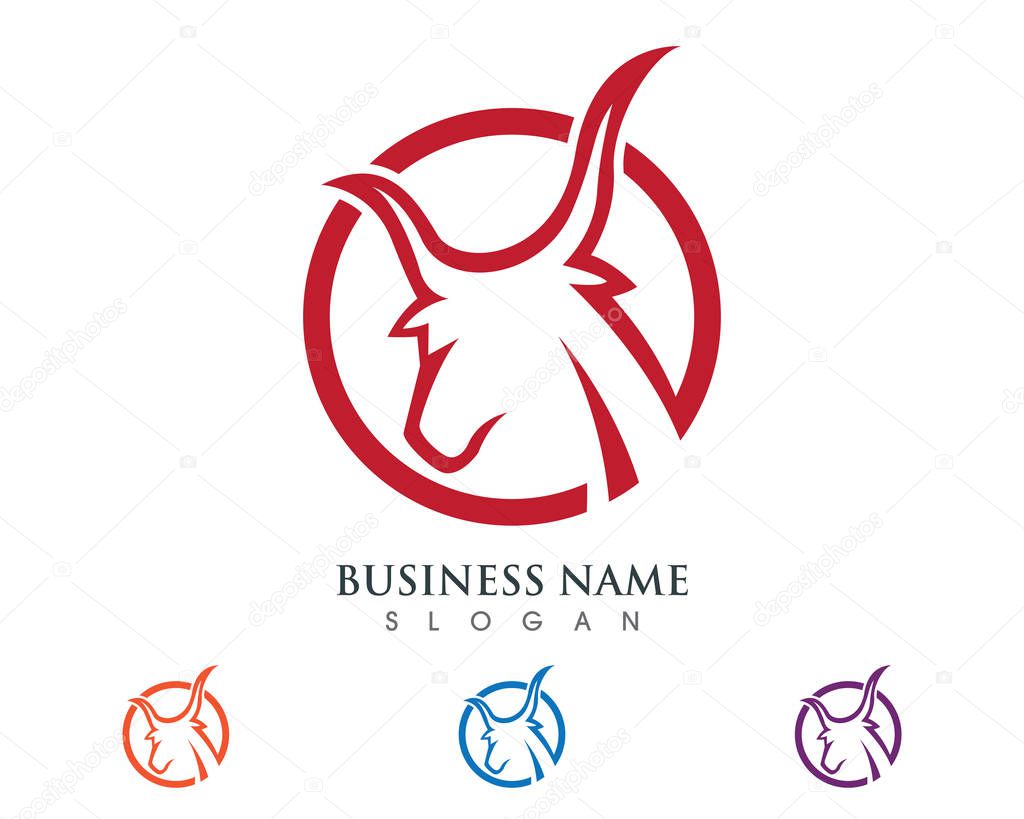 Red Bull Taurus Logo Template vector icon illustration