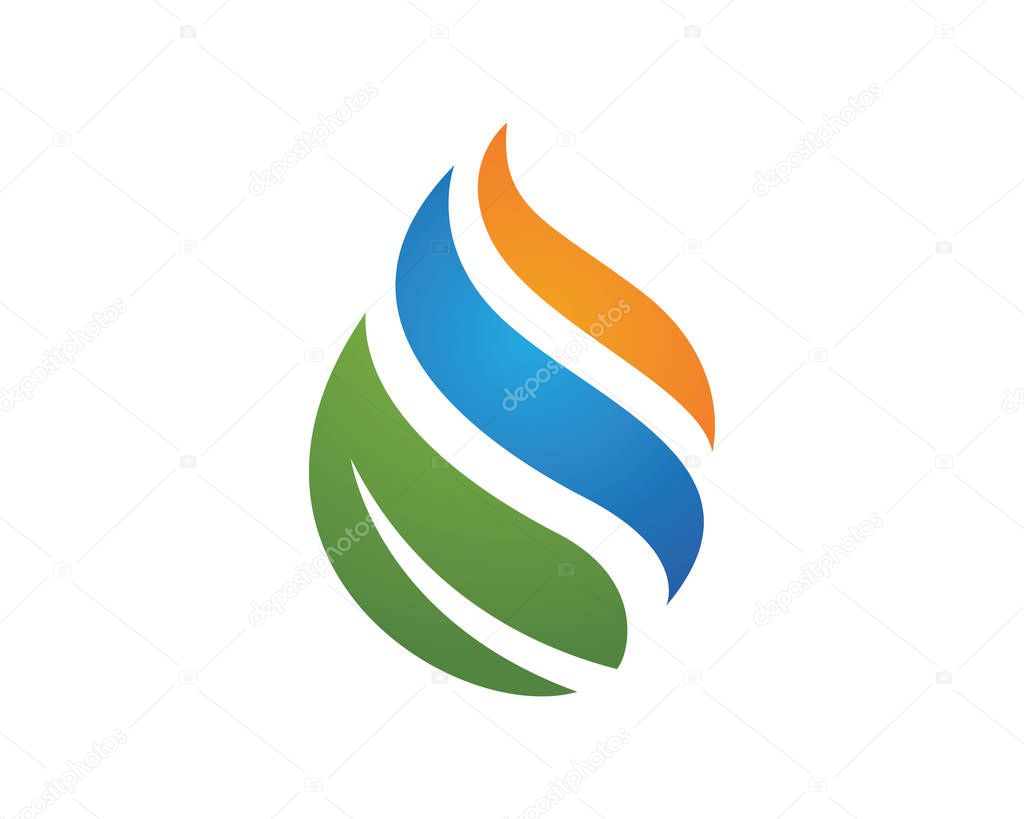wave water logo Template
