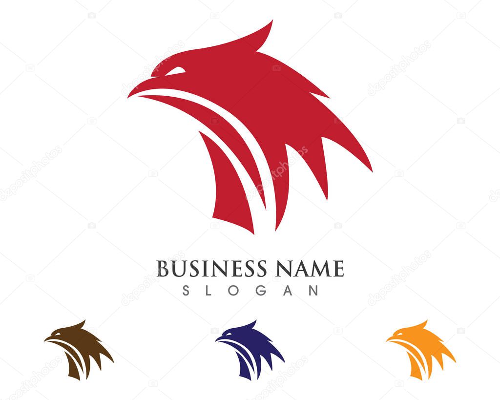 Falcon Eagle Bird Logo Template vector icon