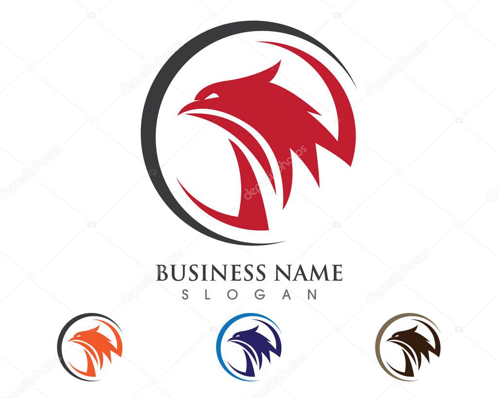 Falcon Eagle Bird Logo Template vector icon