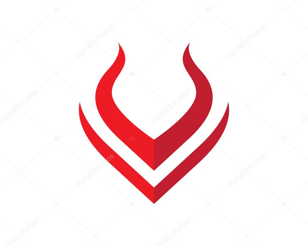 Red Bull Taurus Logo Template vector icon illustration