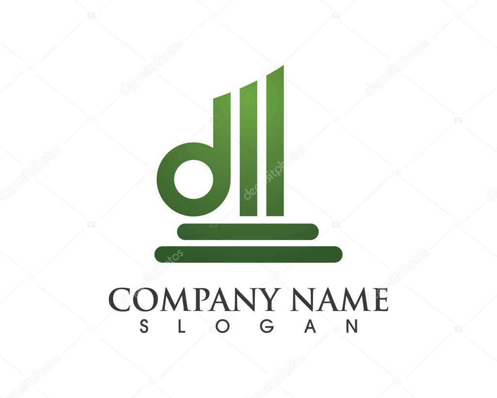 Pillar logo template vector icon