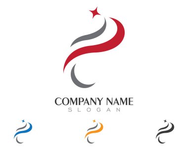 Su dalgası logo şablonu