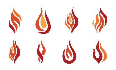ateş alev logosu şablonu