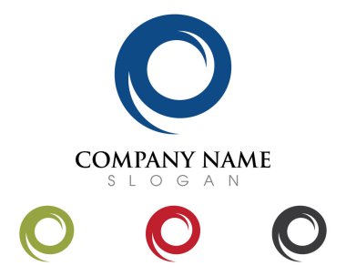 Su dalgası logo şablonu
