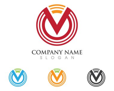 M harfi logo şablonu