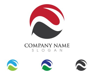 Su Dalgası Simgesi Logo Şablonu