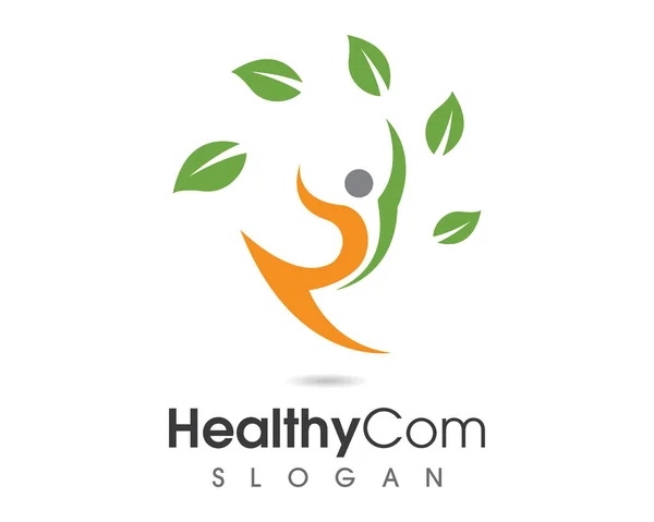 Egészségügyi logó sablon — Stock Vector