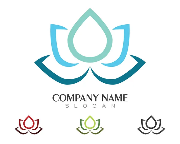 Beauty Lotus Logo Template — Stock Vector