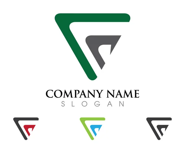Modelo de logotipo triângulo — Vetor de Stock