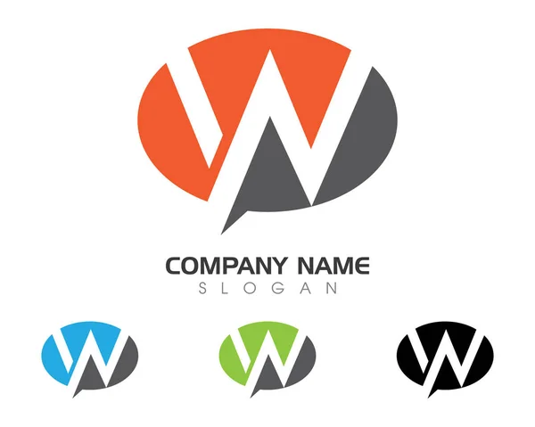 Logo písmene W — Stockový vektor