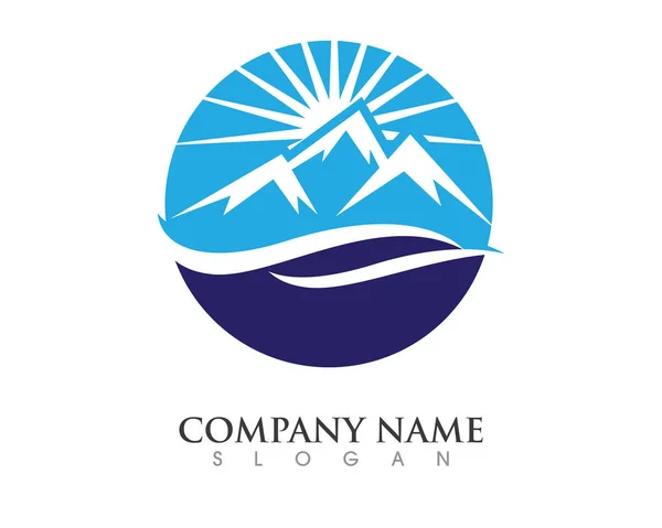 Mountains Logo Template — Stock Vector