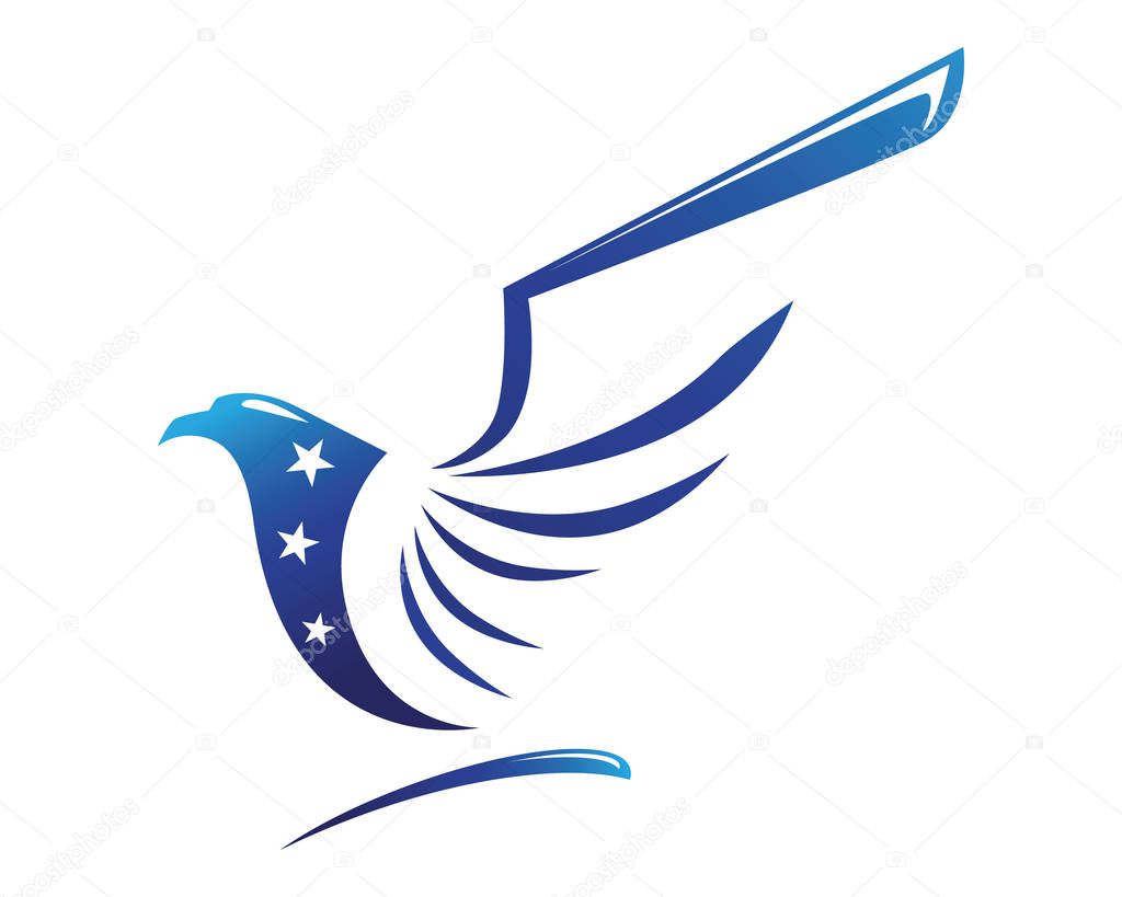 Falcon Eagle Bird Logo Template vector icon