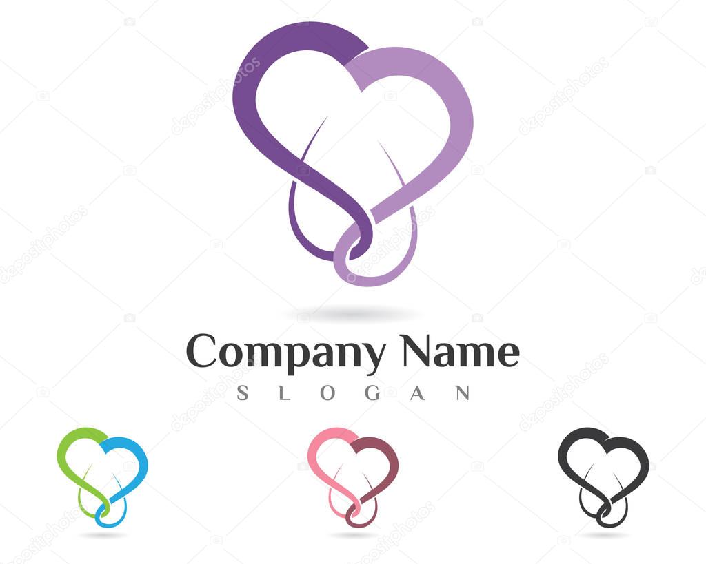 Adoption and community care Logo template vector icon