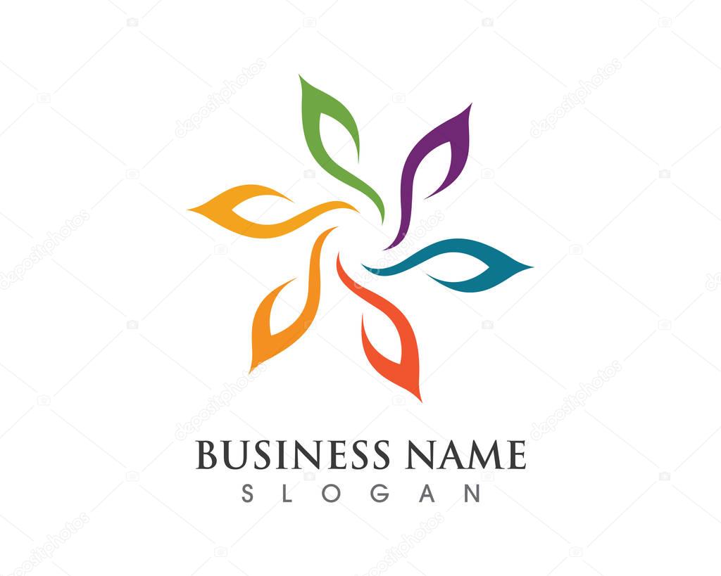 Adoption and community care Logo template vector icon