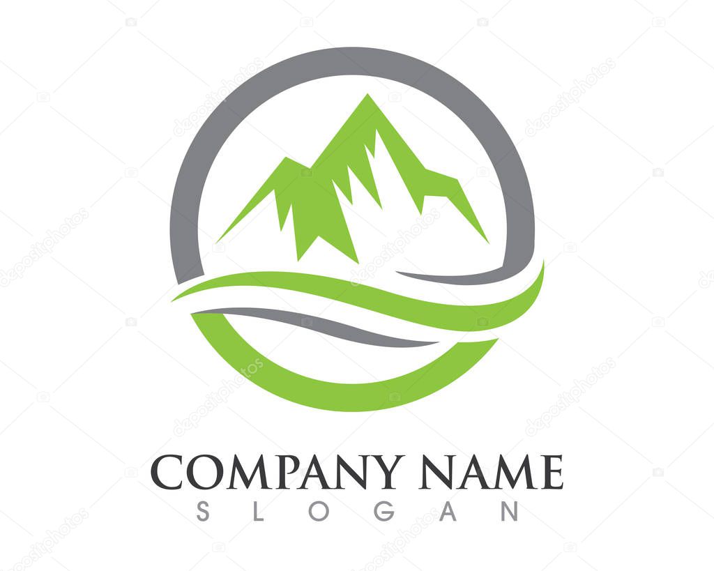 High Mountain icon  Logo Business Template Vector
