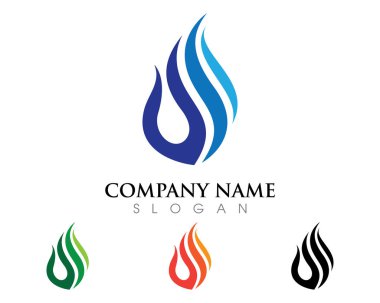 ateş alev logosu şablonu