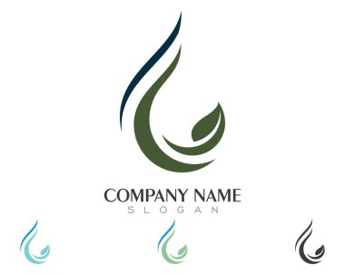 Su damlası Logo Şablonu vektörü