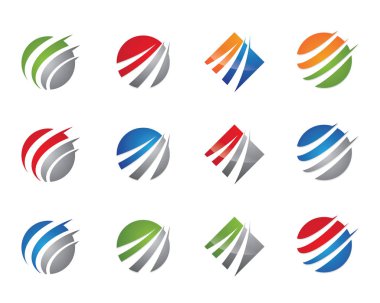İş finans logo şablonu