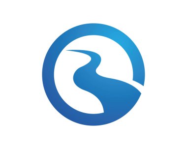 Su dalgası Logo şablonu vektör