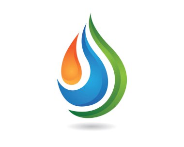 Su damlası Logo Şablonu vektörü